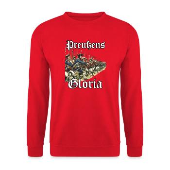 Preußische Linieninfanterie T Hohenzollern Preußen - Unisex Pullover - Rot - Vorne - Alina (178cm) & Michal (187cm)