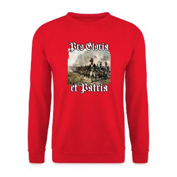 Preußische Armee | Preußen Uniform | Preußisches  - Unisex Pullover - Rot - Vorne - Alina (178cm) & Michal (187cm)