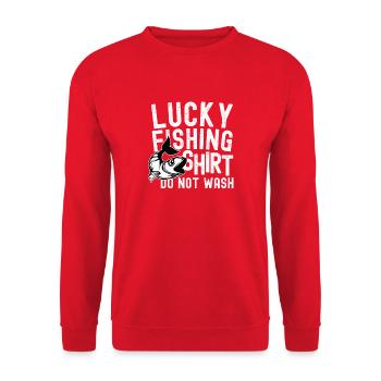 Lucky_fishing - Unisex Sweatshirt - red - Front - Alina (178cm) & Michal (187cm)