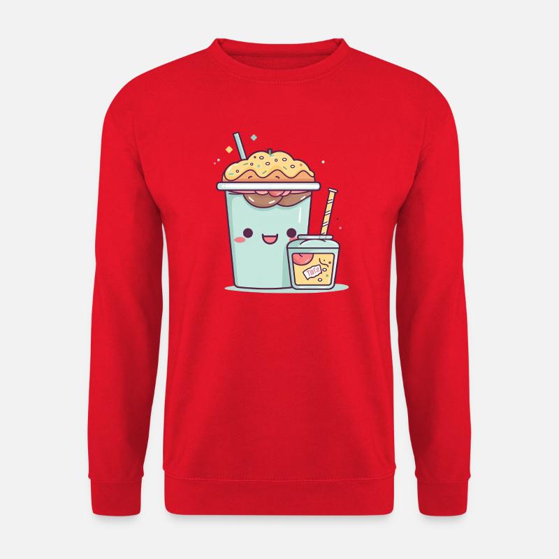 Kawaii Getränk mit Streuseln - Unisex Pullover - Rot