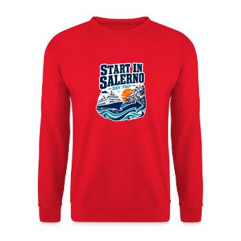 Start in Salerno Day Trip Ferry Amalfi Coast - Unisex Sweatshirt - red - Front - Alina (178cm) & Michal (187cm)