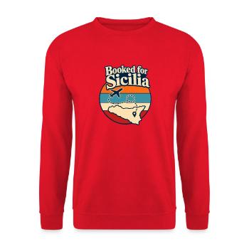 Vacances en Sicile, réservées pour un cadeau de voyage en Sicile - Sweat-shirt Unisexe - rouge - Devant - Alina (178cm) & Michal (187cm)