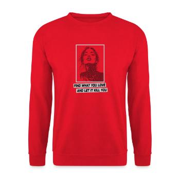 Find What You Love Vintage Statement - Unisex Sweatshirt - red - Front - Alina (178cm) & Michal (187cm)