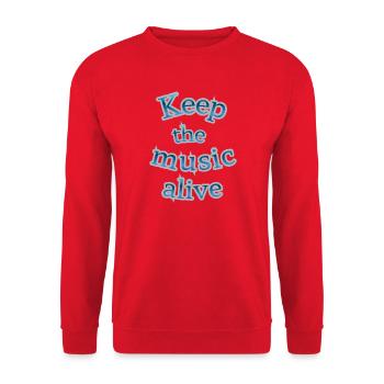 Keep music alive - Unisex Sweatshirt - red - Front - Alina (178cm) & Michal (187cm)