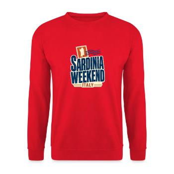 Week-end en Sardaigne Voyage entre filles en Italie Souvenir - Sweat-shirt Unisexe - rouge - Devant - Alina (178cm) & Michal (187cm)
