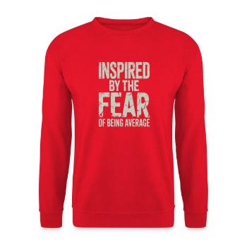 Mindset Inspired By Fear Of Average Bodybuilding - Unisex Pullover - Rot - Vorne - Alina (178cm) & Michal (187cm)
