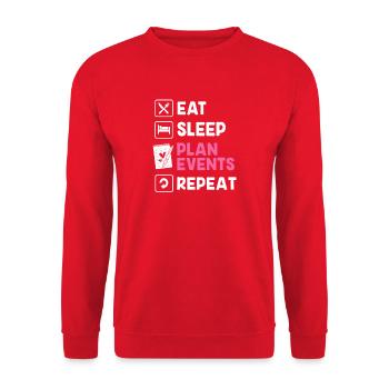 Event Planner - Unisex Sweatshirt - red - Front - Alina (178cm) & Michal (187cm)