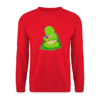 Turtle Easter Easter Egg - Unisex Sweatshirt - red - Front - Alina (178cm) & Michal (187cm)