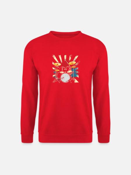 Schlagzeug - Unisex Pullover - Rot