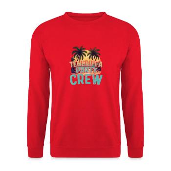 Tenerife Party Crew - Unisex Sweatshirt - red - Front - Alina (178cm) & Michal (187cm)