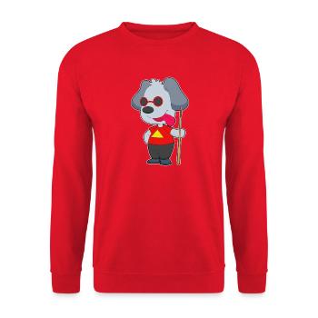 Queue de billard pour chiens - Sweat-shirt Unisexe - rouge - Devant - Alina (178cm) & Michal (187cm)