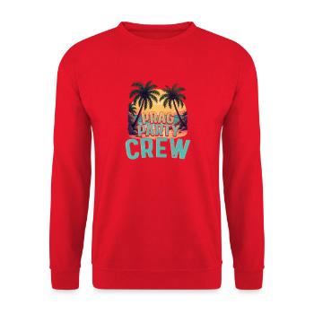 Prag Party Crew - Unisex Pullover - Rot - Vorne - Alina (178cm) & Michal (187cm)