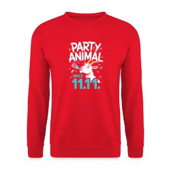 Karneval Party Kölner Animal Since 11.11. Köln - Unisex Sweatshirt - red - Front - Alina (178cm) & Michal (187cm)