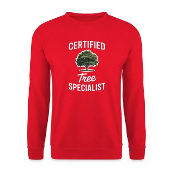Arbres, proverbes, arbres, forêt, drôle, cadeau d’arbres - Sweat-shirt Unisexe - rouge - Devant - Alina (178cm) & Michal (187cm)
