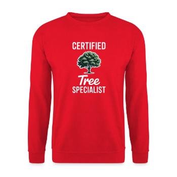 Arbres, proverbes, arbres, forêt, drôle, cadeau d’arbres - Sweat-shirt Unisexe - rouge - Devant - Alina (178cm) & Michal (187cm)