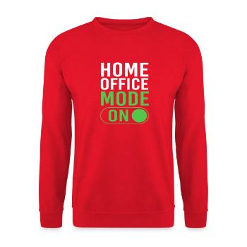 Remote home office - Unisex Sweatshirt - red - Front - Alina (178cm) & Michal (187cm)