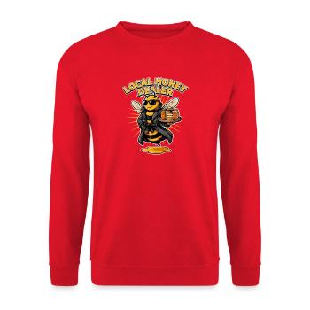 Local Honey Dealer Funny Bee Beekeeper Honey - Unisex Sweatshirt - red - Front - Alina (178cm) & Michal (187cm)