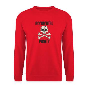 Pirate accidentel, amputé drôle - Sweat-shirt Unisexe - rouge - Devant - Alina (178cm) & Michal (187cm)