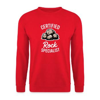 Pierres, proverbes, pierres, drôle, cadeau de pierres - Sweat-shirt Unisexe - rouge - Devant - Alina (178cm) & Michal (187cm)