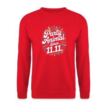 Karneval Party Kölner Animal Since 11.11. Köln - Unisex Sweatshirt - red - Front - Alina (178cm) & Michal (187cm)