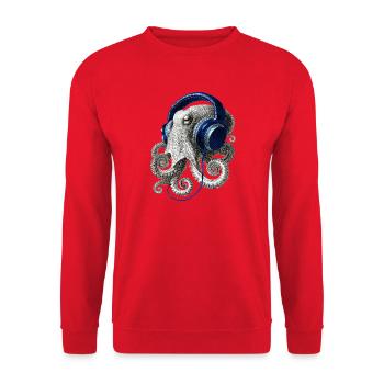 Octopus Octopus Octopus Sea Octopus - Unisex Sweatshirt - red - Front - Alina (178cm) & Michal (187cm)