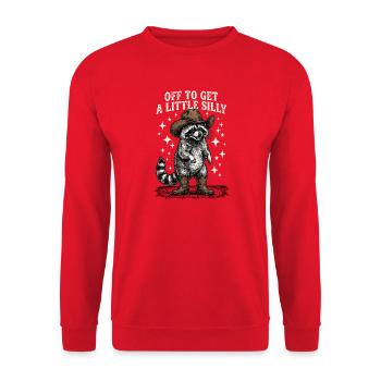 Off To Get A Little Silly - Unisex Sweatshirt - red - Front - Alina (178cm) & Michal (187cm)