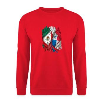 Fiers des drapeaux du Mexique et du Panama - Sweat-shirt Unisexe - rouge - Devant - Alina (178cm) & Michal (187cm)