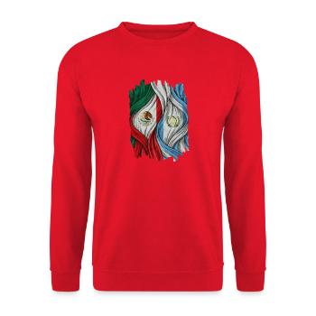 Proud of the flags of Mexico and Guatemala - Unisex Sweatshirt - red - Front - Alina (178cm) & Michal (187cm)
