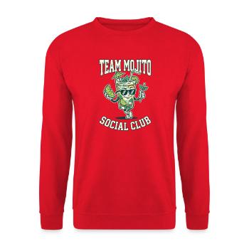 Barman de cocktails Mojito pour enterrement de vie de garçon - Sweat-shirt Unisexe - rouge - Devant - Alina (178cm) & Michal (187cm)