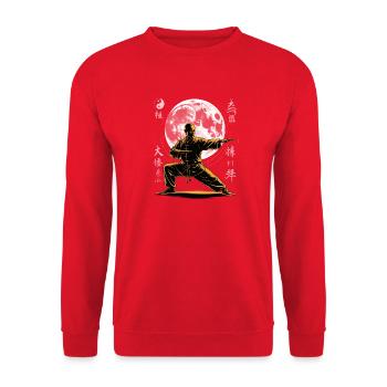 Tai Chi Zen Meditation – Chi Qigong Training - Unisex Sweatshirt - red - Front - Alina (178cm) & Michal (187cm)