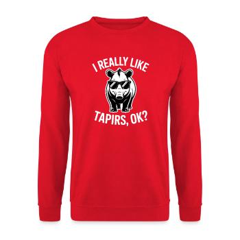 Dictons de tapir Tapir Drôle de cadeau de tapir - Sweat-shirt Unisexe - rouge - Devant - Alina (178cm) & Michal (187cm)