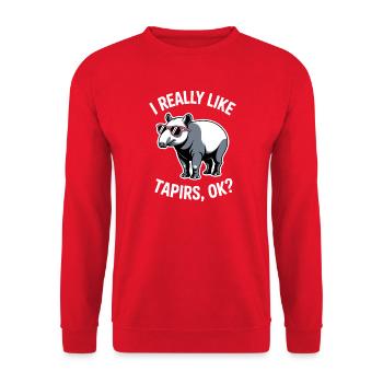 Dictons de tapir Tapir Drôle de cadeau de tapir - Sweat-shirt Unisexe - rouge - Devant - Alina (178cm) & Michal (187cm)