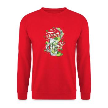Barman de cocktails Mojito pour enterrement de vie de garçon - Sweat-shirt Unisexe - rouge - Devant - Alina (178cm) & Michal (187cm)