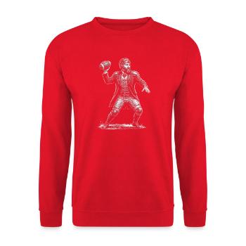 James A. Football américain - Sweat-shirt Unisexe - rouge - Devant - Alina (178cm) & Michal (187cm)