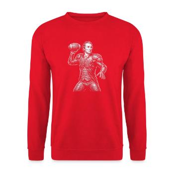 James Monroe American Football - Unisex Sweatshirt - red - Front - Alina (178cm) & Michal (187cm)