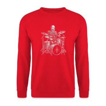 Grover Cleveland joue de la batterie - Sweat-shirt Unisexe - rouge - Devant - Alina (178cm) & Michal (187cm)