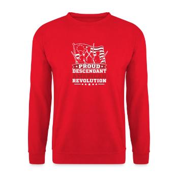 Fier descendant de la Révolution américaine - Sweat-shirt Unisexe - rouge - Devant - Alina (178cm) & Michal (187cm)