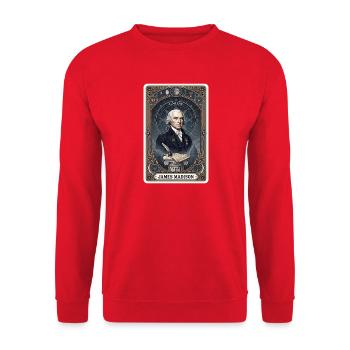 James Madison Tarot Card - Unisex Sweatshirt - red - Front - Alina (178cm) & Michal (187cm)