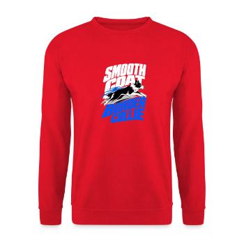 Border Collie, Border Collie à poil lisse - Sweat-shirt Unisexe - rouge - Devant - Alina (178cm) & Michal (187cm)