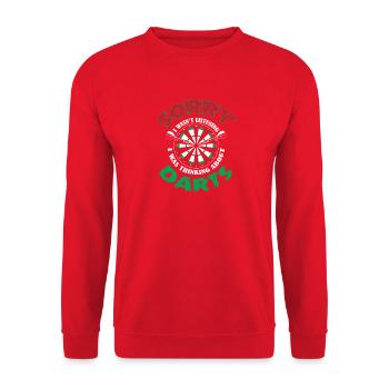 Dart Dartboard Dartpfeil - Unisex Pullover - Rot - Vorne - Alina (178cm) & Michal (187cm)