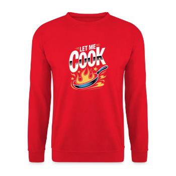 Let Me Cook Cooking Grilling Meme Grill Master Chef - Unisex Sweatshirt - red - Front - Alina (178cm) & Michal (187cm)
