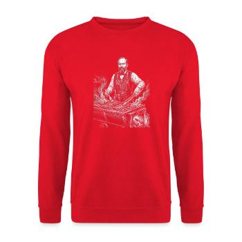 James Un barbecue grillé - Sweat-shirt Unisexe - rouge - Devant - Alina (178cm) & Michal (187cm)