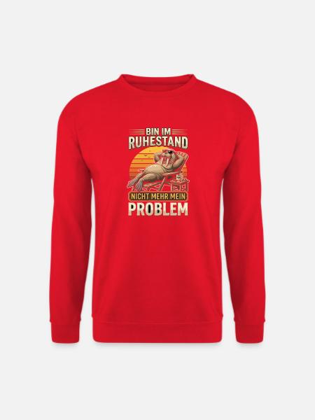 Ruhestand Walross Relax-Design - Unisex Pullover - Rot