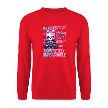 Pastel Goth Soft Goth Gaming Gamer - Sweat-shirt Unisexe - rouge - Devant - Alina (178cm) & Michal (187cm)