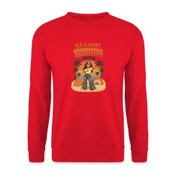Retro Abschluss 2026 Grundschule - Unisex Pullover - Rot - Vorne - Alina (178cm) & Michal (187cm)