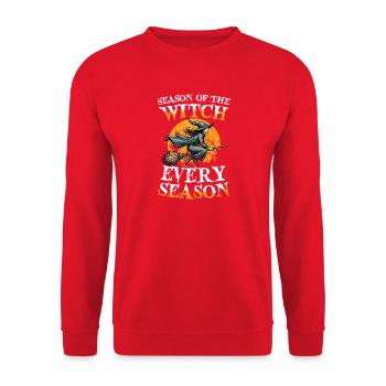 Season Of The Witch Every Season Hexe Halloween - Unisex Sweatshirt - red - Front - Alina (178cm) & Michal (187cm)