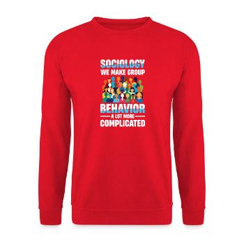 Groupe de sociologie Comportement sociologie Nous créons - Sweat-shirt Unisexe - rouge - Devant - Alina (178cm) & Michal (187cm)