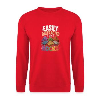 Steinsuche Geode Fossilien Geologie Natur Geschenk - Unisex Pullover - Rot - Vorne - Alina (178cm) & Michal (187cm)