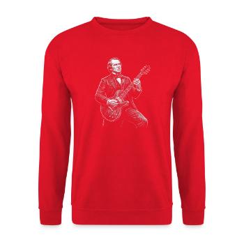 Andrew Johnson Guitare - Sweat-shirt Unisexe - rouge - Devant - Alina (178cm) & Michal (187cm)