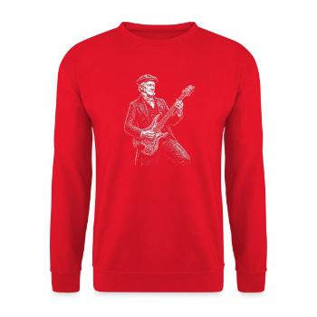James Buchanan Gitarre - Unisex Pullover - Rot - Vorne - Alina (178cm) & Michal (187cm)